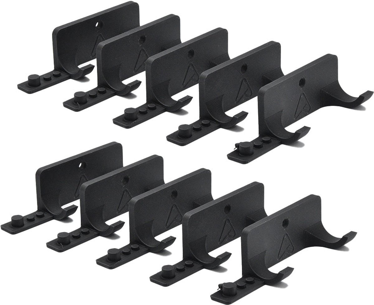 Set 10x Muurbeugel voor LEGO® Speed Champions Autos met plek voor Minifigure en Helm | Wandmontage voor F1 Autos